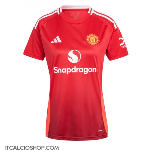Manchester United Mason Mount #7 Prima Maglia Femmina 2024-25 Manica Corta